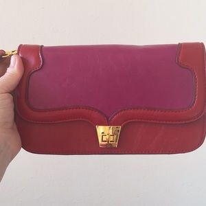 Sophie Theallet red and pink wristlet